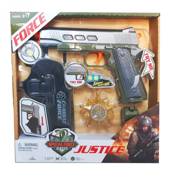 CTOY 34660 KUTULU ROZETLİ VE KILIFLI ASKER SİLAH SETİ