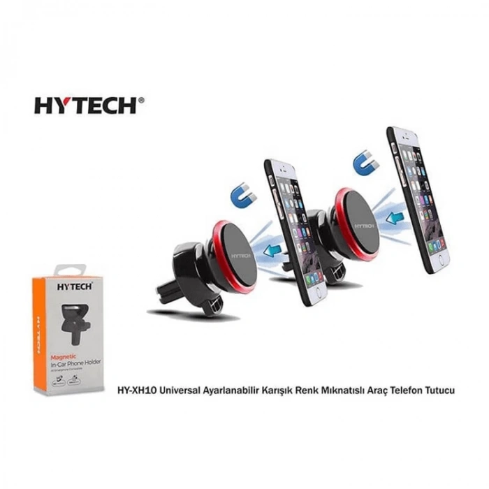 HYTECH HY-XH10 UNIVERSAL AYARLANABİLİR KARIŞIK RENK MIKNATISLI ARAÇ TELEFON TUTUCU