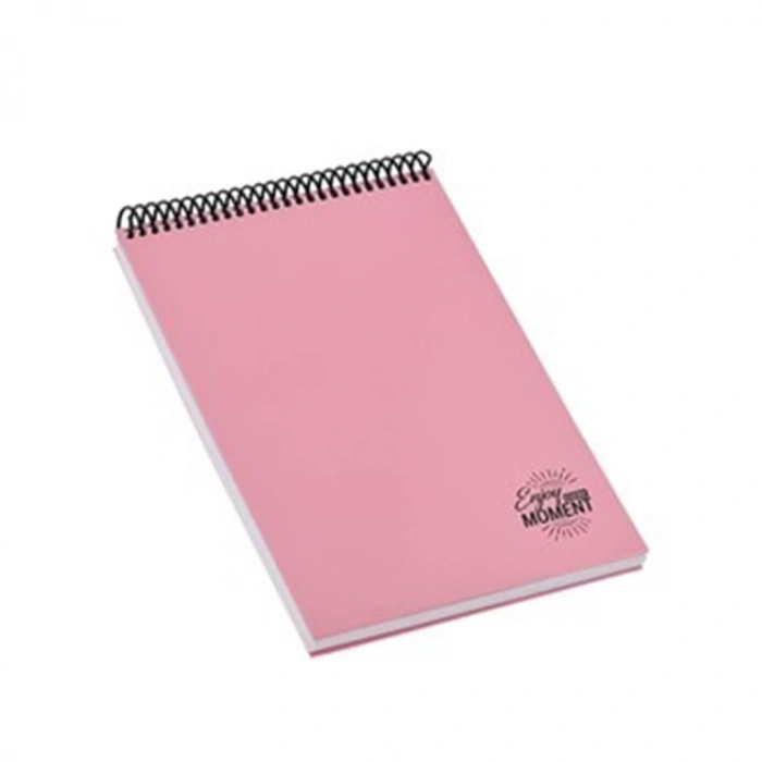 MİKRO TREND PASTEL PEMBE SPİRALLİ SERT KAPAK 17X24 120YP. ÇİZGİSİZ NOT DEFTERİ