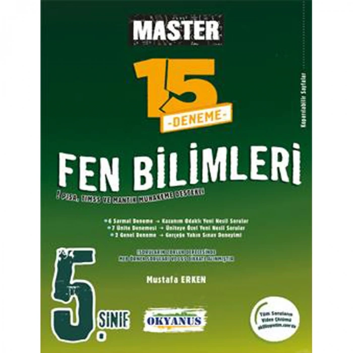 OKYANUS 5. SINIF MASTER FEN BİLİMLERİ 15 DENEME