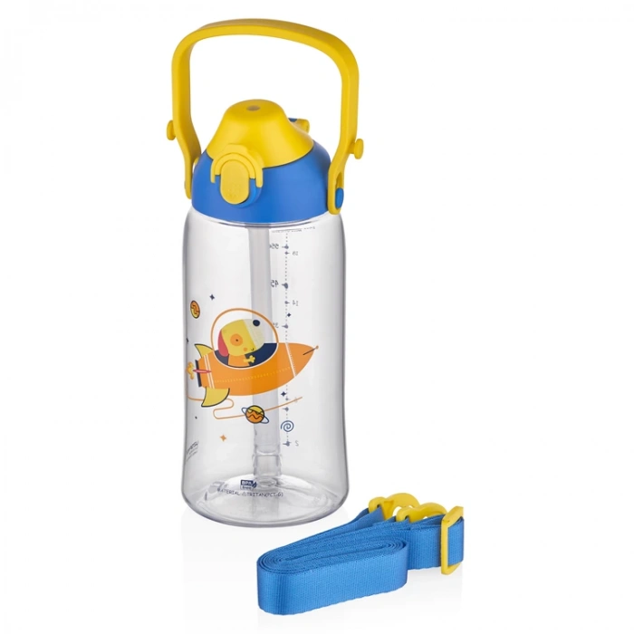 UZSPACE TRITAN PİPETLİ  MATARA 2202 680 ML GALACTIC BLUE