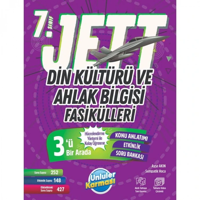 ÜNLÜLER KARMASI 7. SINIF JETT DİN KÜLTÜRÜ VE AHLAK BİLGİSİ FASİKÜLLERİ