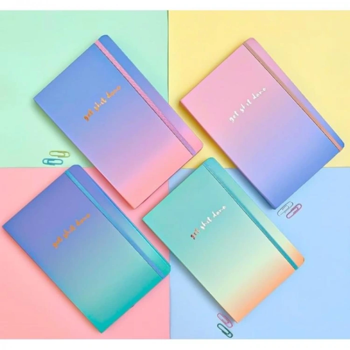 MİKRO A5-04 RENK GEÇİŞLİ NOT DEFTERİ  ÇİZGİLİ 80YP