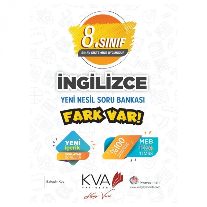 KORAY VAROL AKADEMİ 8. SINIF İNGİLİZCE YENİ NESİL SORU BANKASI FARK VAR