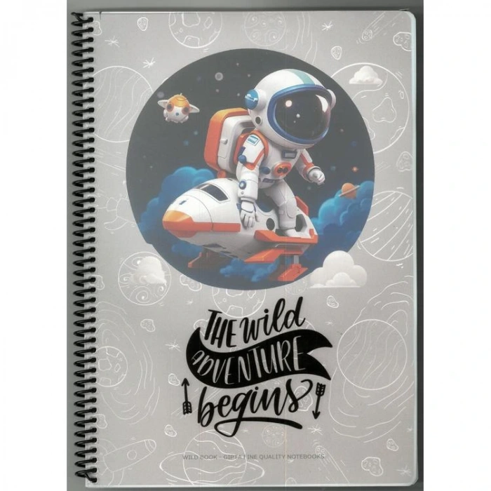 GIPTA WILDBOOK SPİRALLİ PP. KAPAK A4 80YP.ÇİZGİLİ DEFTER - 7549