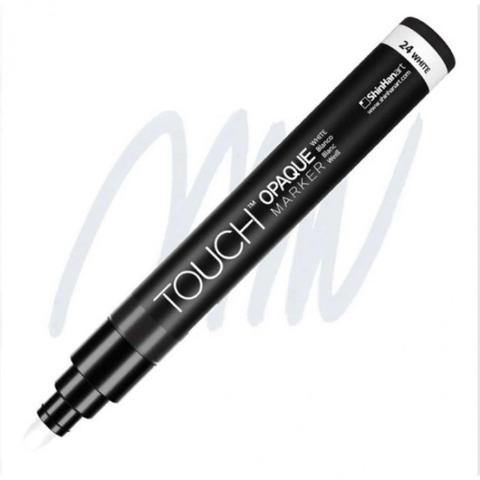 TOUCH OPAQUE SU BAZLI MARKER KALEM 1.5-2.3mm - MEDIUM PACK WHITE 24 - SH8610003-2027