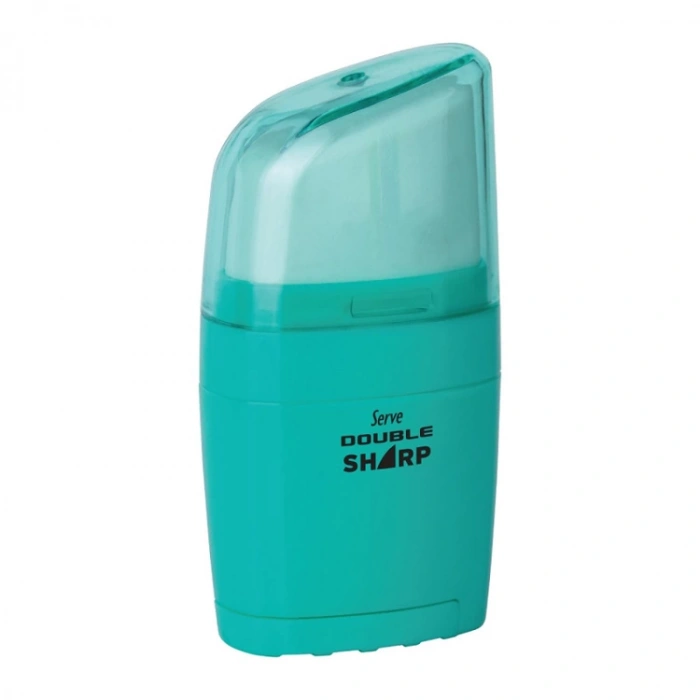 SERVE DOUBLE SHARP SİLGİLİ KALEMTRAŞ PASTEL NANE YEŞİLİ