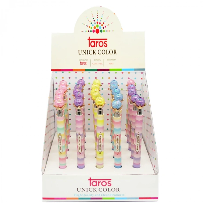 TAROS 2249 UNİCK COLOR RENKLİ BAŞLI KING&QUEEN VERSATİL KALEM