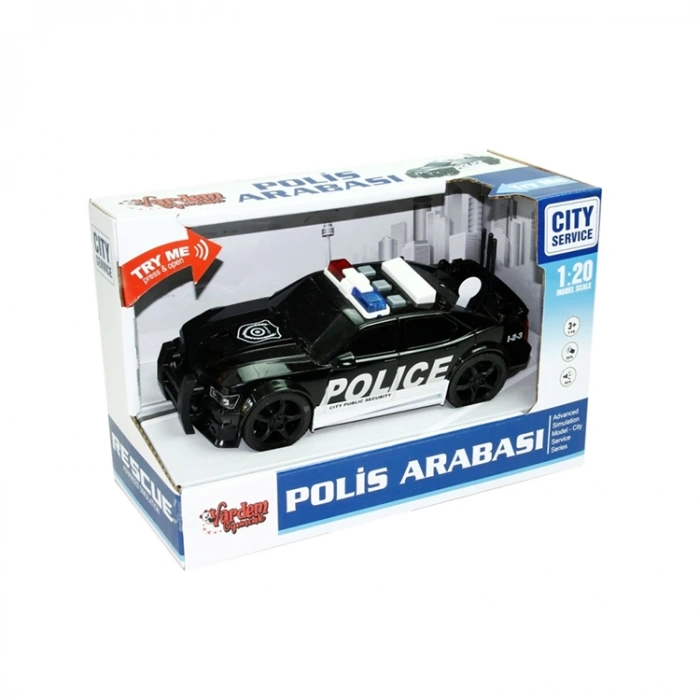 VARDEM WY500A-B-C-D 1:20 SÜRTMELİ SESLİ IŞIKLI POLİS ARABASI KUTULU