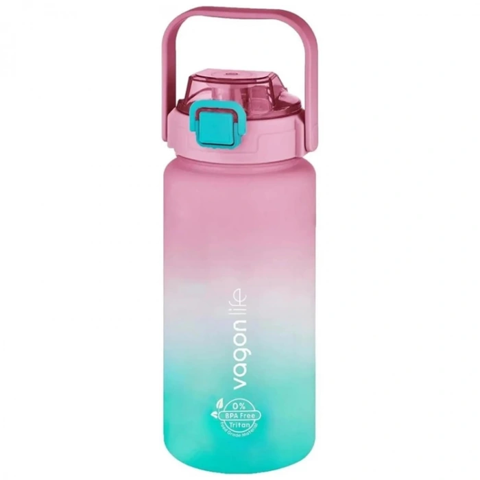 VAGONLİFE TRITAN PİPETLİ MATARA  VGN2213-T 1500 ML PINK-VINE CYAN