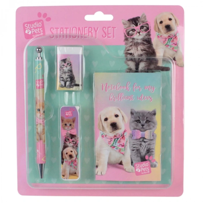 CEM STUDIO PETS PT-7743 KIRTASİYE SETİ 4 PARÇA