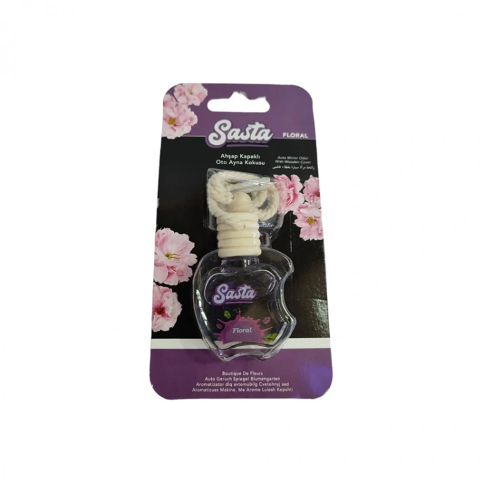 SASTA 575119 AHŞAP KAPAKLI İPLİ OTO AYNA KOKUSU (TEKLİ)
