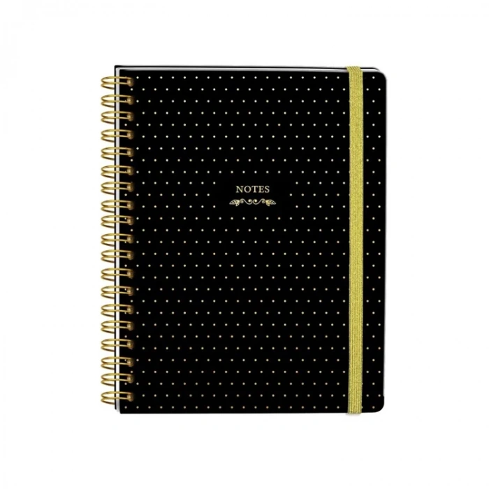VICTORIAS JOURNALS 0053 NOTES 17x24cm SPİRALLİ SERT KAPAK 90gr. 96YP. NOKTALI DEFTER