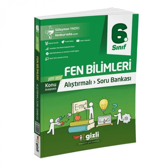 GİZLİ 6. SINIF FEN BİLİMLERİ ALIŞTIRMALI SORU BANKASI - 2024