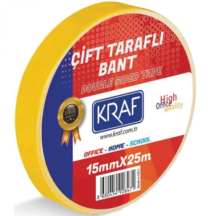 KRAF ÇİFT TARAFLI BANT 15MMX25M 2515G