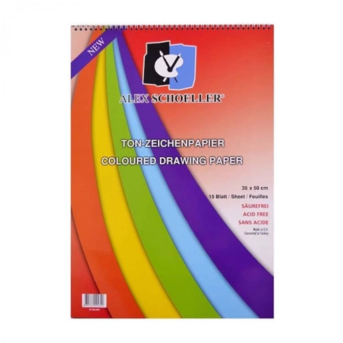 ALEX SCHOELLER FON BLOK SPİRALLİ DEFTER 35X50cm 15Lİ ALX-840