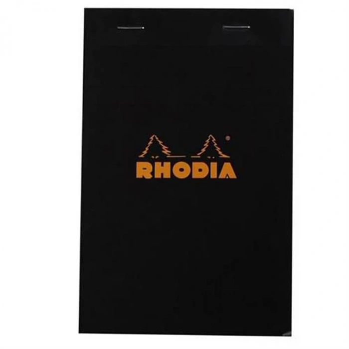 RHODIA R142009 110x170mm KARELİ BLOKNOT SİYAH KAPAK 80 YP.