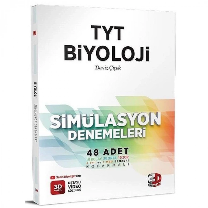 3D TYT BİYOLOJİ SİMÜLASYON 48Lİ DENEMELERİ