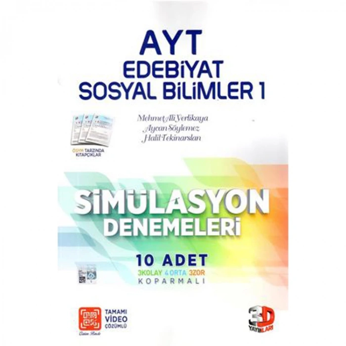 3D AYT EDEBİYAT SOSYAL BİLİMLER 01- SİMÜLASYON 10LU DENEMELERİ