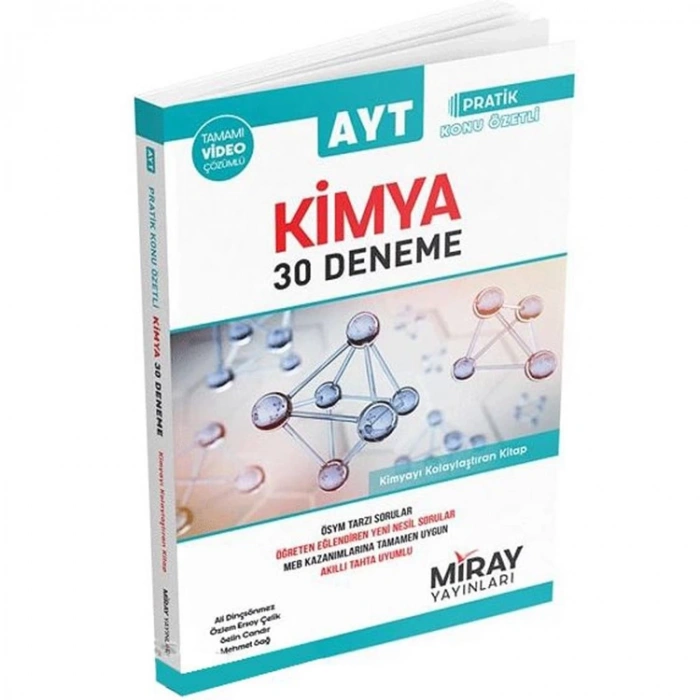 MİRAY YAYINLARI AYT KİMYA 30 DENEME