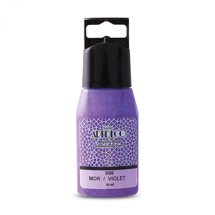 ARTDECO SİMLİ BOYUTLU BOYA 60 ml MOR 698