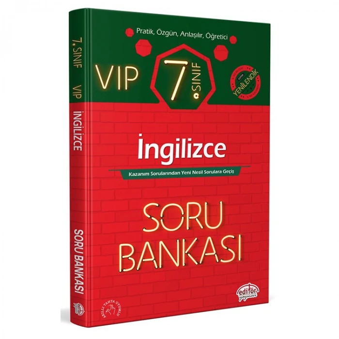 EDİTÖR 7.SINIF VIP İNGİLİZCE SORU BANKASI
