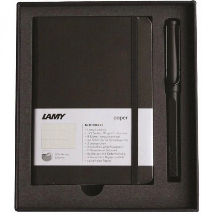 LAMY B4MS-317  A6 DEFTER+ MAT SİYAH ROLLER KALEM SETİ