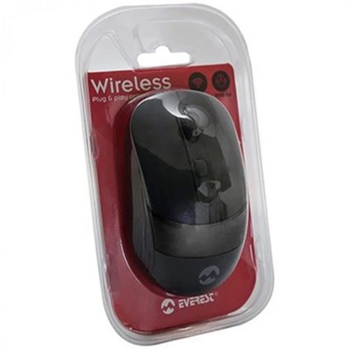 EVEREST SM-18 USB 2.4Ghz  OPTİK KABLOSUZ MOUSE SİYAH