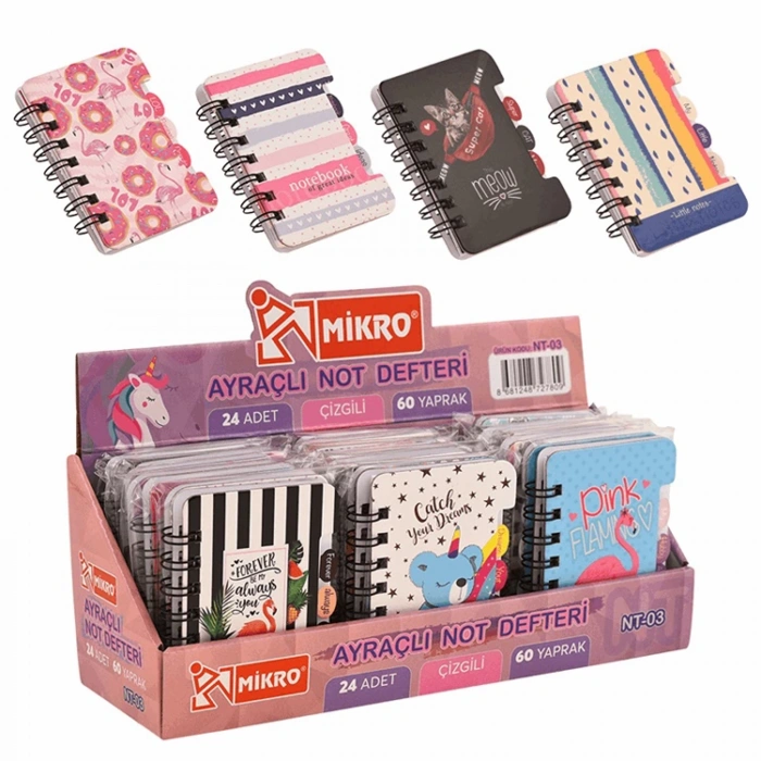 MİKRO NT-03 AYRAÇLI NOT DEFTERİ 60 YP. ÇİZGİLİ