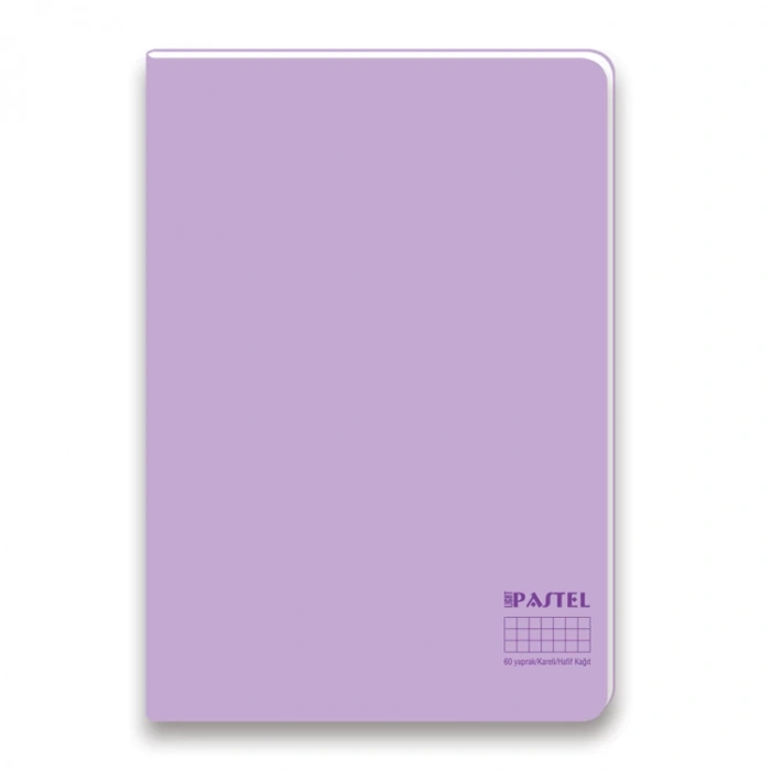 KESKİN PASTEL DİKİŞLİ PP KAPAK LIGHT DEFTER A4 60 YP. KARELİ