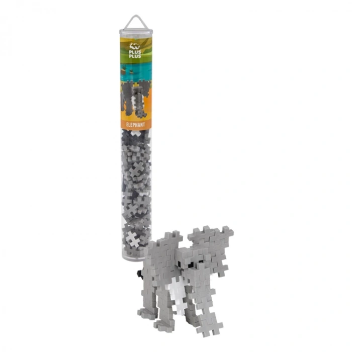 PLUS-PLUS 4091 ELEPHANT MİNİ MİX BLOK PUZZLE YAPI SETİ 100 PARÇA TÜP
