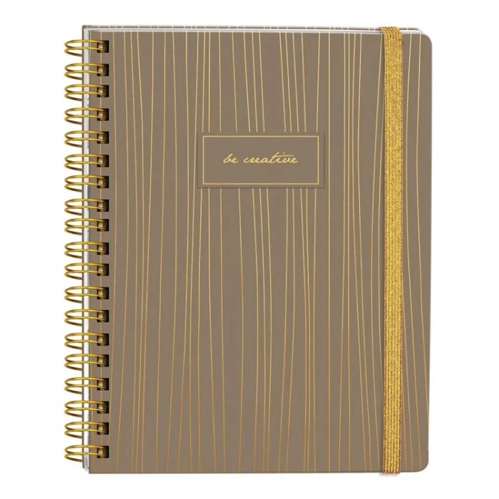 VICTORIAS JOURNALS 0068 BE CRATIVE 17x24cm SPİRALLİ SERT KAPAK 90gr. 96YP. ÇİZGİLİ DEFTER