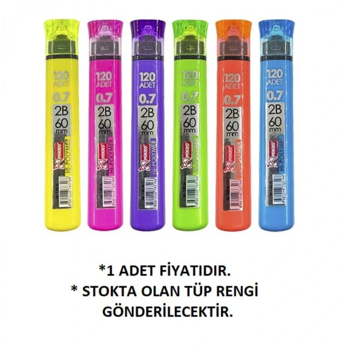 MİKRO MIN M-120N HI-POLYMER 60MM NEON 120Lİ TÜP 0.7 UÇ - TEKLİ