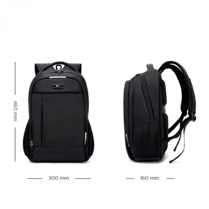 LENOVA LECOO BG04 17 İNÇ LAPTOP BÖLMELİ ÇOK FONKSİYONLU WATERPROOF SIRT ÇANTASI SİYAH