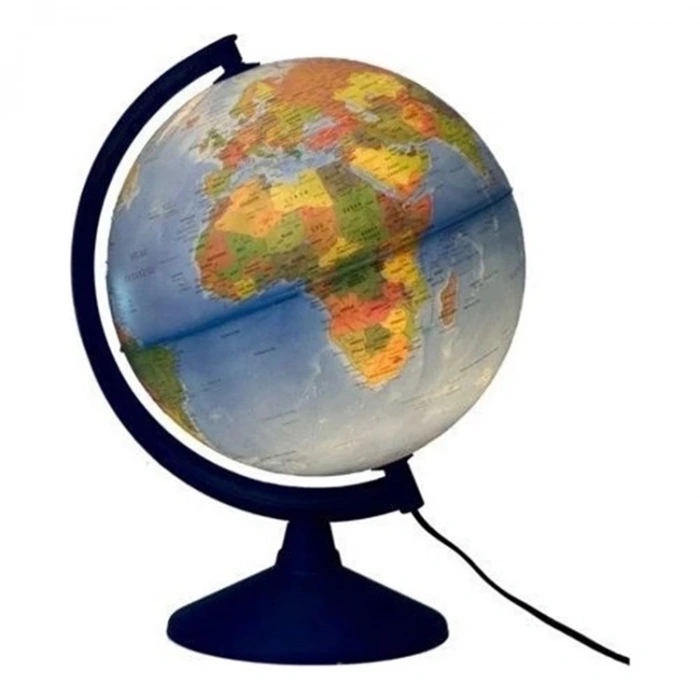 INOX FİZİKİ YERKÜRE 30 CM - IŞIKLI  09131