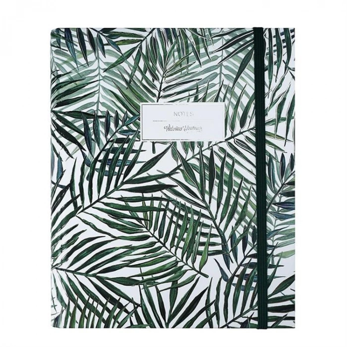 VICTORIAS JOURNALS 1157 RAIN FOREST GREEN 17X24cm GİZLİ SPİRALLİ SERT KAPAK LASTİKLİ ÇİZGİLİ DEFTER