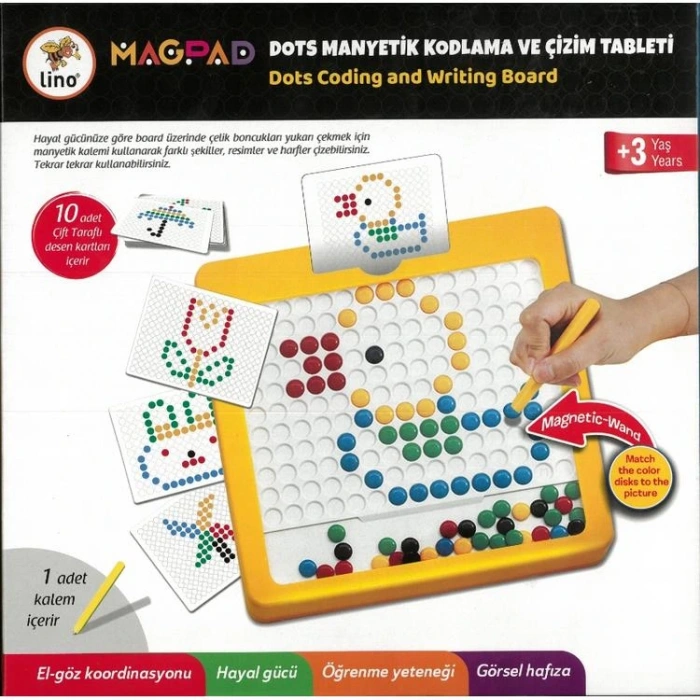 LİNO MP-102 MAGPAD DOTS MANYETİK PAD KODLAMA VE ÇİZİM TABLETİ