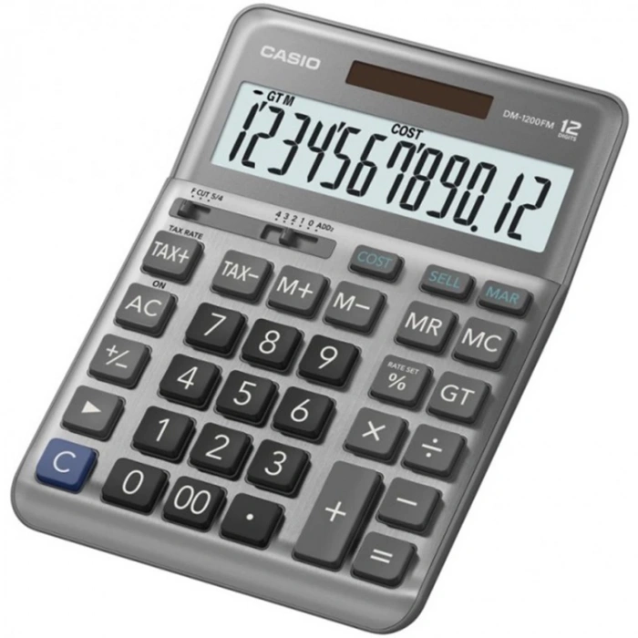 CASIO DM-1200FM 12 HANE MASAÜSTÜ HESAP MAKİNESİ