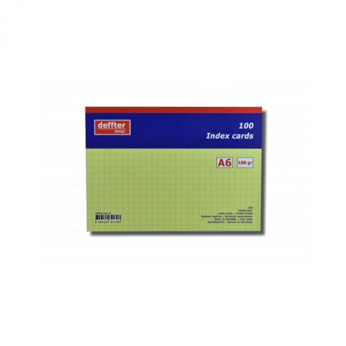 DEFFTER INDEX KARTI A6 SARI KARELİ