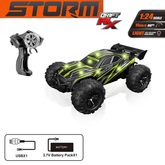 VARDEM SYR-666-837A 1:24 UZAKTAN KUMANDALI 2.4Ghz USB ŞARJLI STORM IŞIKLI OFF ROAD ARABA KUTULU 6+