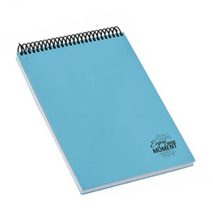 MİKRO TREND PASTEL MAVİ SPİRALLİ SERT KAPAK 17X24 120YP. KARELİ NOT DEFTERİ