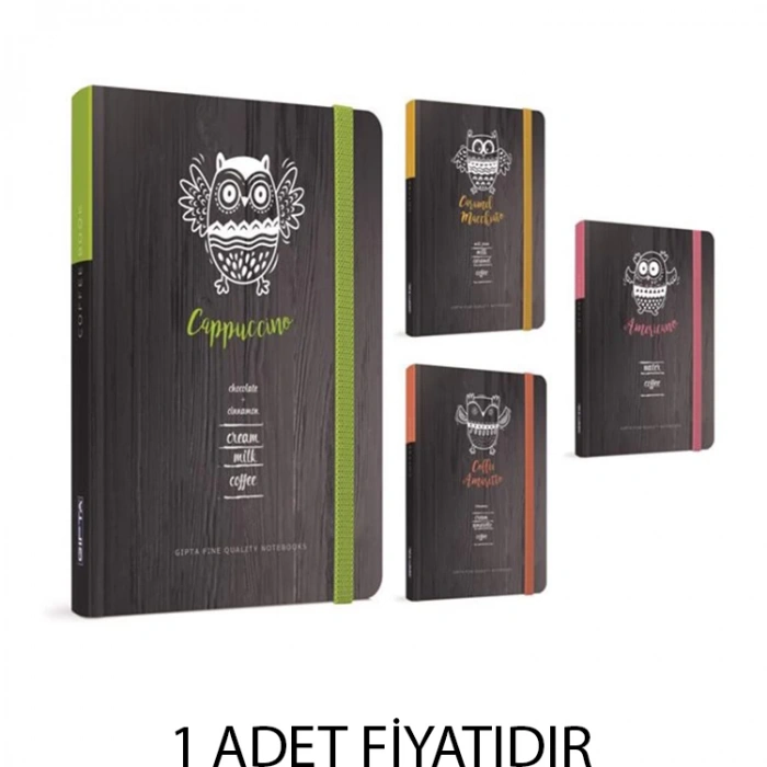 GIPTA COFFEE BOOK İPLİK DİKİŞLİ SERT KAPAK DEFTER 17X24 120YP. ÇİZGİLİ