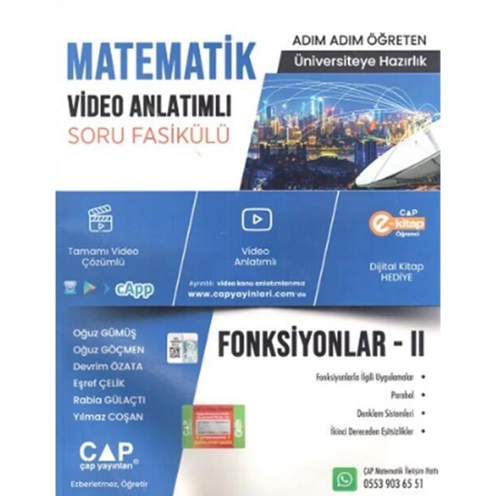 ÇAP ÜNİVERSİTEYE HAZIRLIK MATEMATİK FONKSİYONLAR 2 VİDEO ANLATIMLI SORU BANKASI