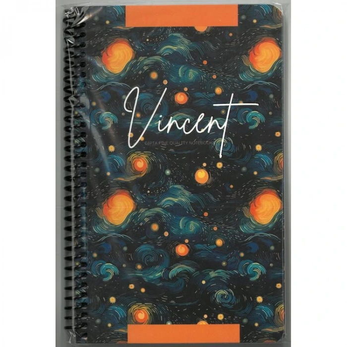 GIPTA VINCENT SPİRALLİ PRESSBOARD (KARTON) KAPAK 13x21 80YP. ÇİZGİLİ DEFTER - 7711