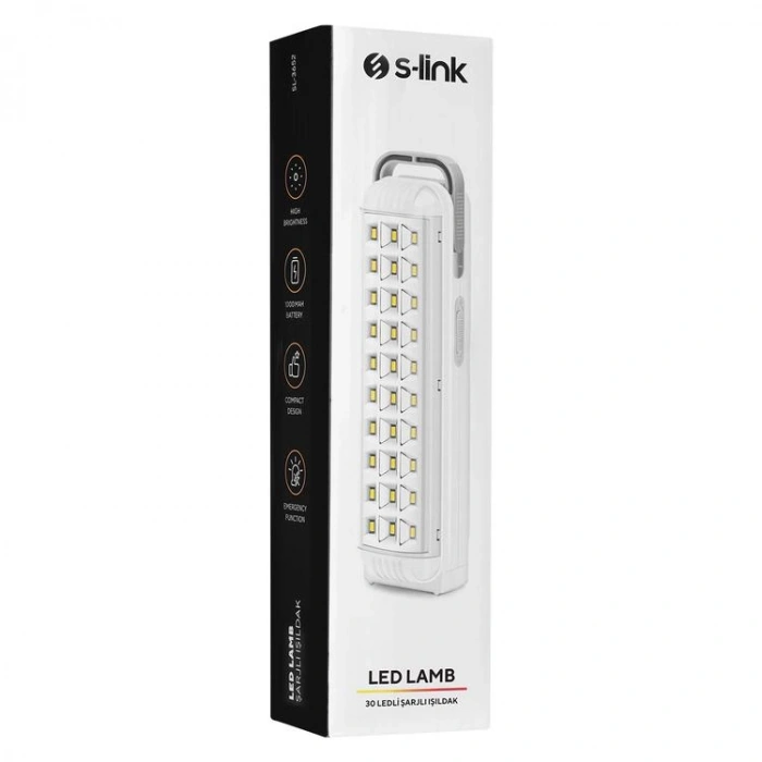 S-LİNK SL-3652 4V 1000mAh ŞARJLI 40 SMD LEDLİ IŞILDAK