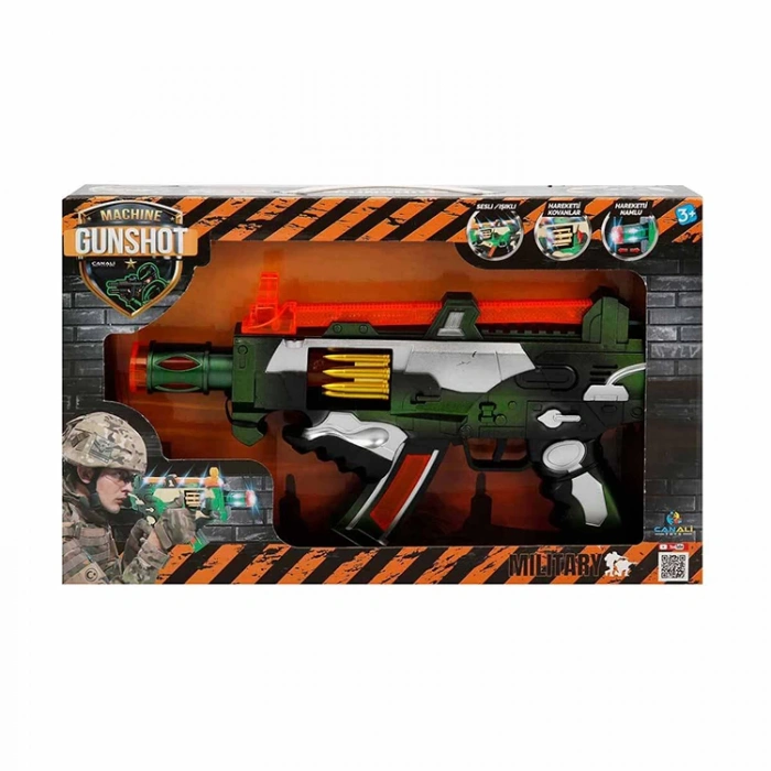 CANALİ CNL-3802  MACHINE GUNSHOT SESLİ VE IŞIKLI SİLAH KUTULU