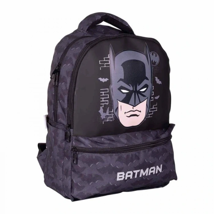 TMN 592724 BATMAN GÖRSELLİ 3 BÖLMELİ OKUL SIRT ÇANTASI 2534 SİYAH