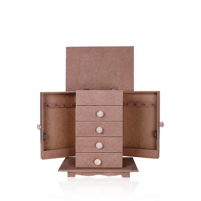 TEKNOPOİNT AHŞAP HOBİ KT58 DÖRT ÇEKMECELİ YAN AÇILIR KUTU