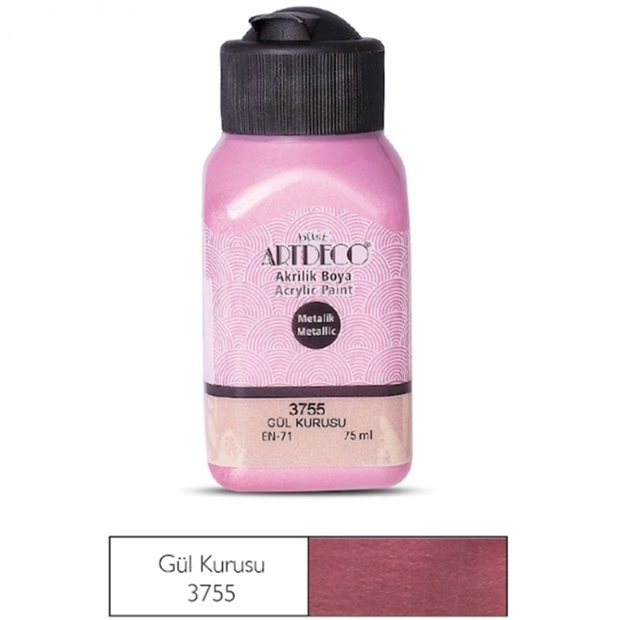 ARTDECO METALİK AKRİLİK BOYA 75 ML. GÜL KURUSU