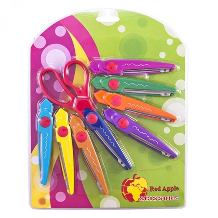 RED APPLE ŞEKİLLİ KESEN MAKAS SETİ GÖVDE VE 8 UÇ